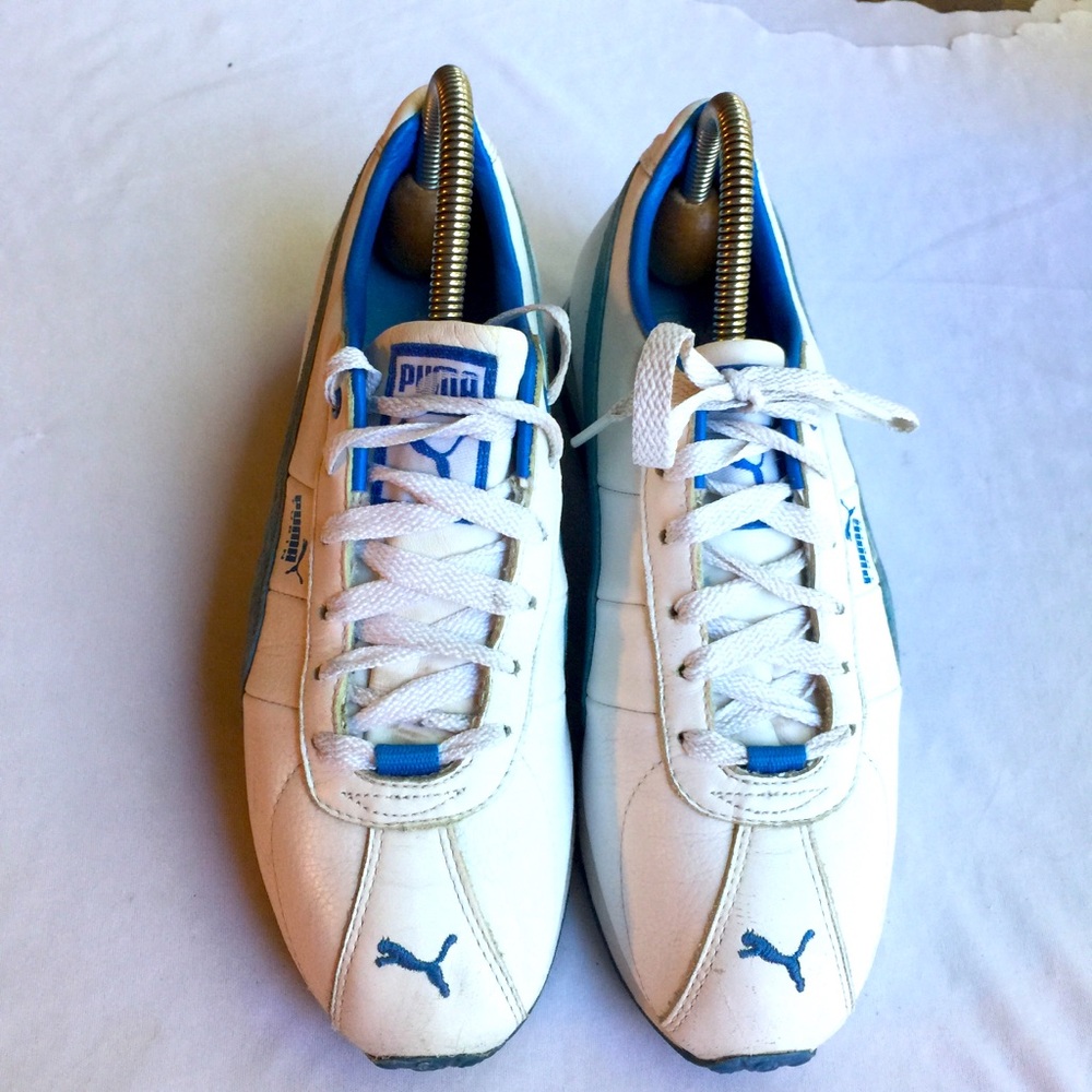 PUMA TURIN LEATHER WHITE BLUE (2006) SNEAKERS 8.5